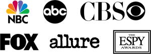 As Seen On logos featuring NBC, ABC, CBS, FOX, allure and Espys Awards.